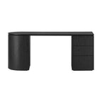 Payton Benjamin Ripple Grand 3 Drawer RHF Computer Work Desk Table Black