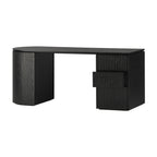 Payton Benjamin Ripple Grand 3 Drawer RHF Computer Work Desk Table Black