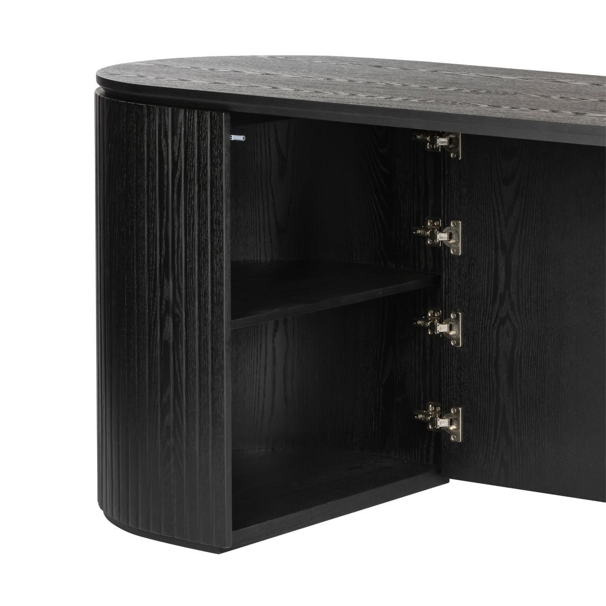 Payton Benjamin Ripple Grand Office Desk RHF Drawer Black