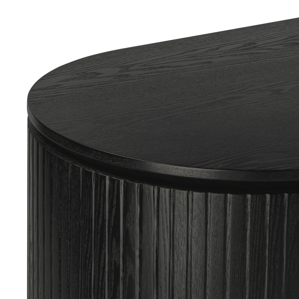 Payton Benjamin Ripple Grand 3 Drawer RHF Computer Work Desk Table Black