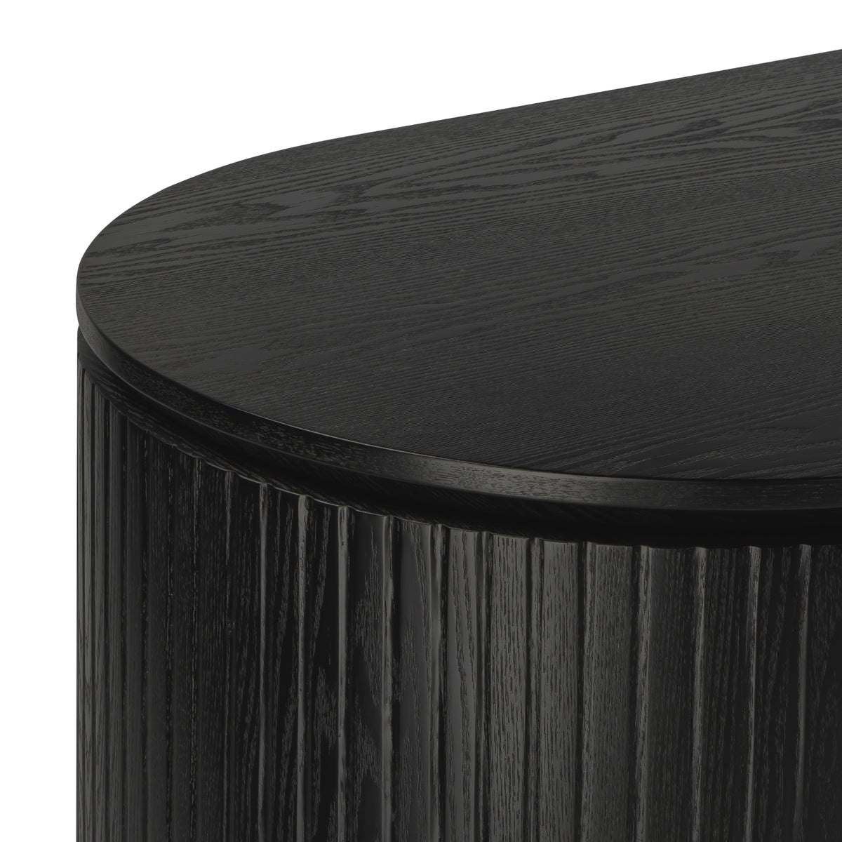 Payton Benjamin Ripple Grand 3 Drawer RHF Computer Work Desk Table Black