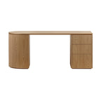 Payton Benjamin Ripple Grand 3 Drawer RHF Computer Work Desk Table Natural