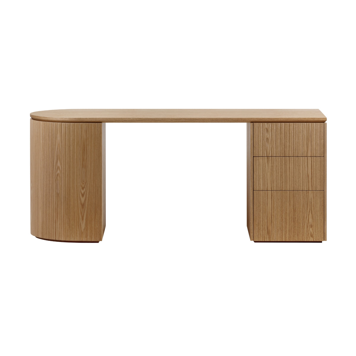 Payton Benjamin Ripple Grand 3 Drawer RHF Computer Work Desk Table Natural