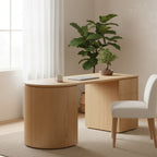 Payton Benjamin Ripple Grand Office Desk RHF Drawer Natural