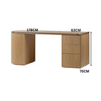 Payton Benjamin Ripple Grand 3 Drawer RHF Computer Work Desk Table Natural