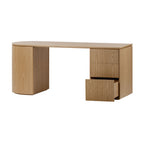 Payton Benjamin Ripple Grand 3 Drawer RHF Computer Work Desk Table Natural