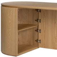 Payton Benjamin Ripple Grand Office Desk RHF Drawer Natural