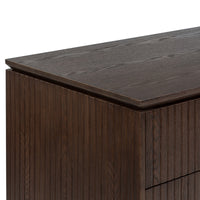 Payton Benjamin Ripple Grand 3 Drawer RHF Computer Work Desk Table Walnut