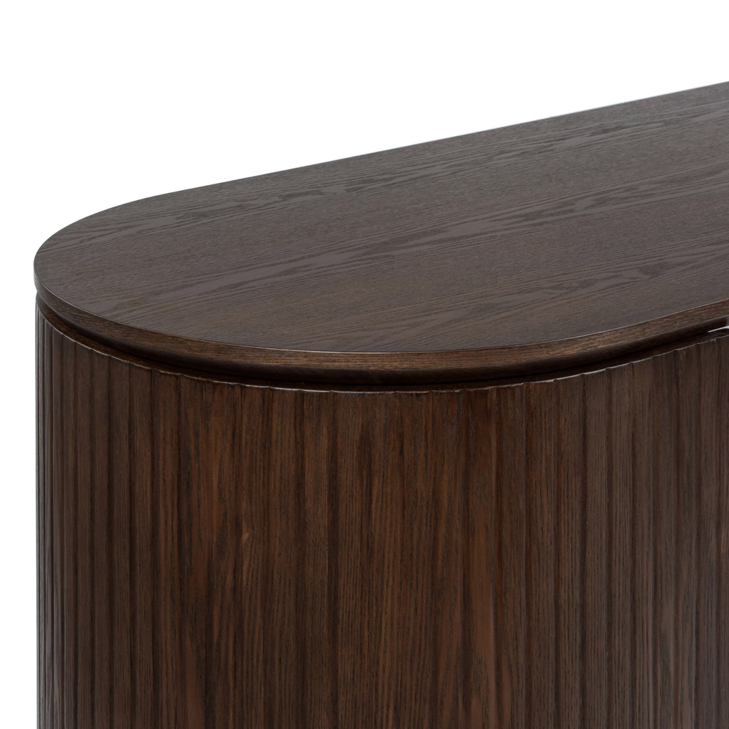 Payton Benjamin Ripple Grand 3 Drawer RHF Computer Work Desk Table Walnut