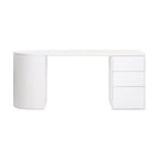 Payton Benjamin Ripple Grand 3 Drawer RHF Computer Work Desk Table White