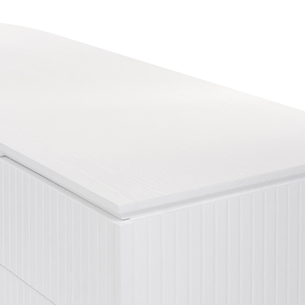 Payton Benjamin Ripple Grand 3 Drawer RHF Computer Work Desk Table White