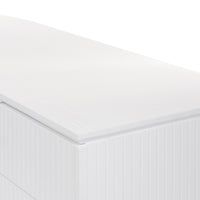 Payton Benjamin Ripple Grand 3 Drawer RHF Computer Work Desk Table White