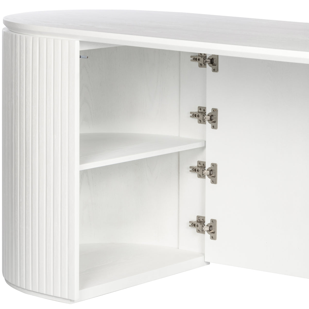 Payton Benjamin Ripple Grand 3 Drawer RHF Computer Work Desk Table White