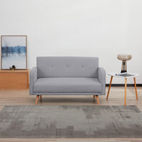 Picasso 2 Seater Fabric Sofa Grey 