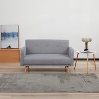 Picasso 2 Seater Fabric Sofa Light Grey 
