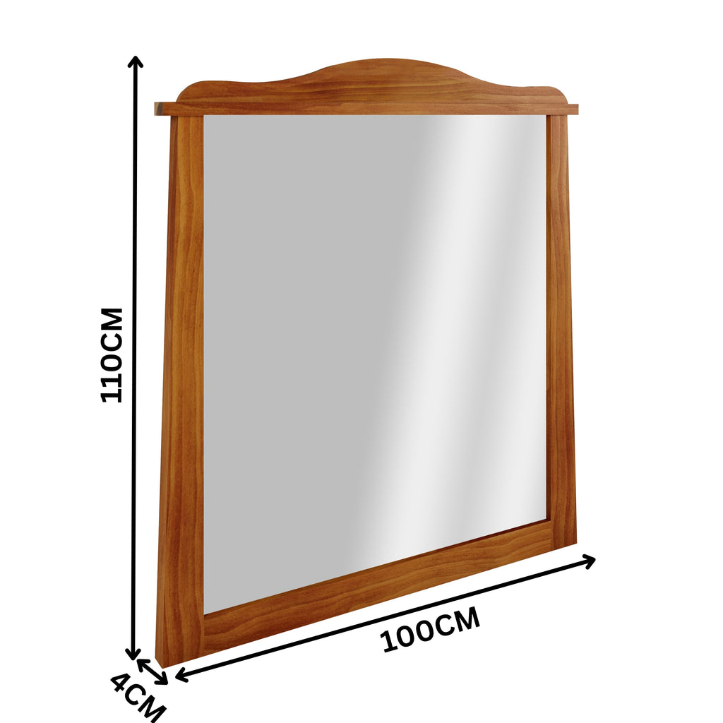 Pine Valley 100cm Mirror for Dresser Solid Pine Blackwood Oak
