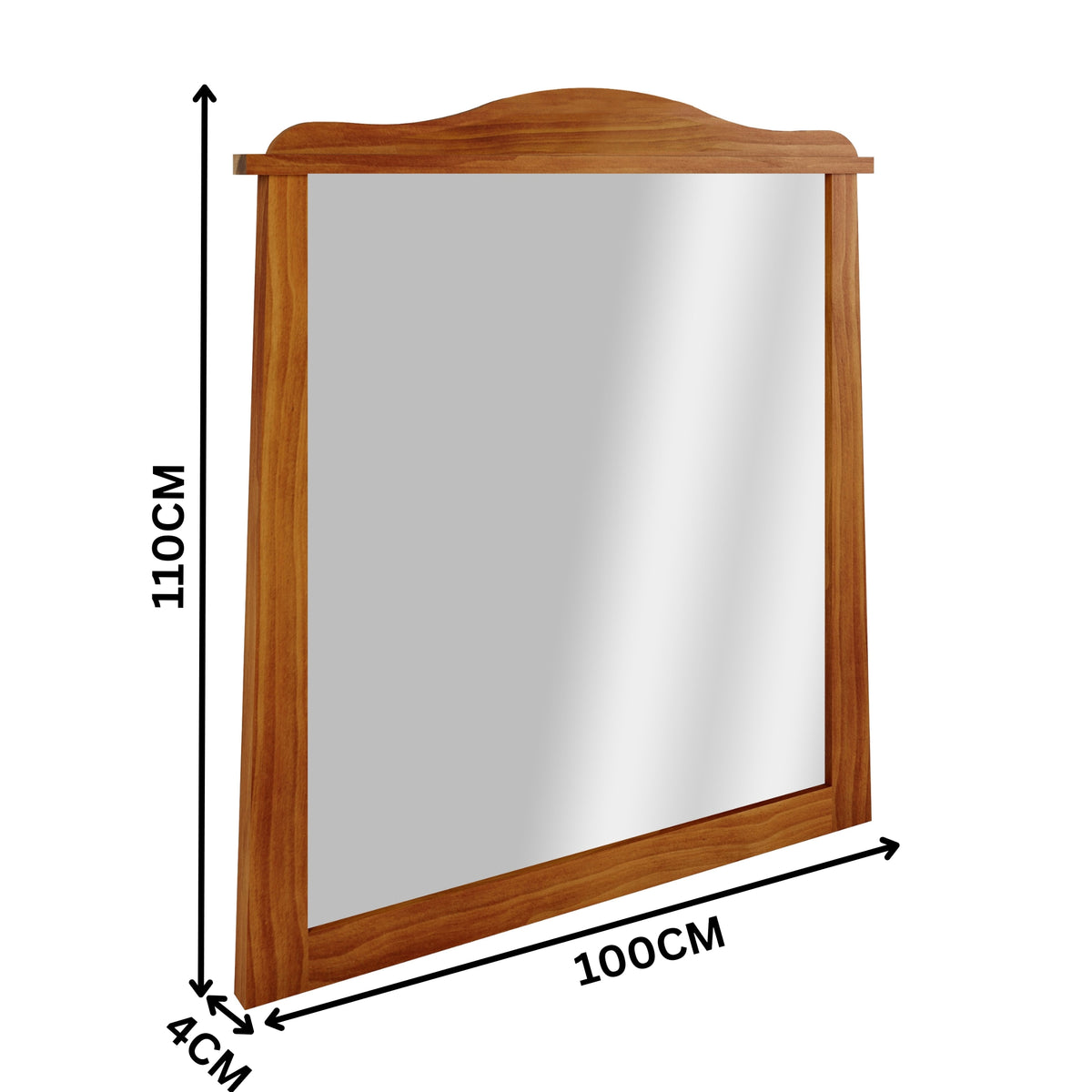 Pine Valley 100cm Mirror for Dresser Solid Pine Blackwood Oak