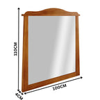 Pine Valley 100cm Mirror for Dresser Solid Pine Blackwood Oak