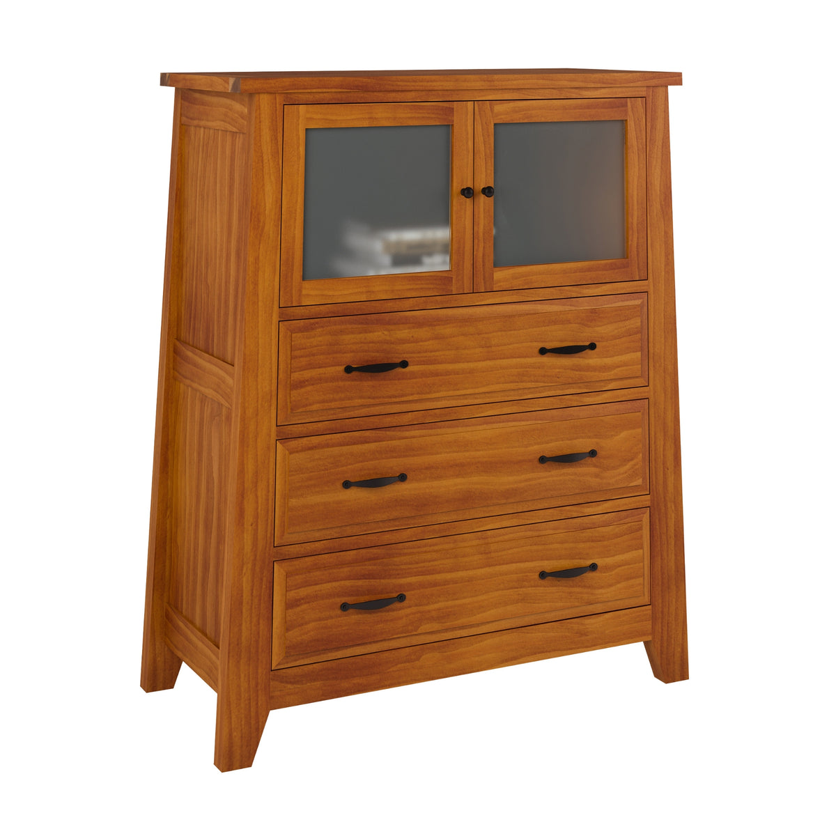 Pine Valley 90cm Tallboy Solid Pine Blackwood Oak