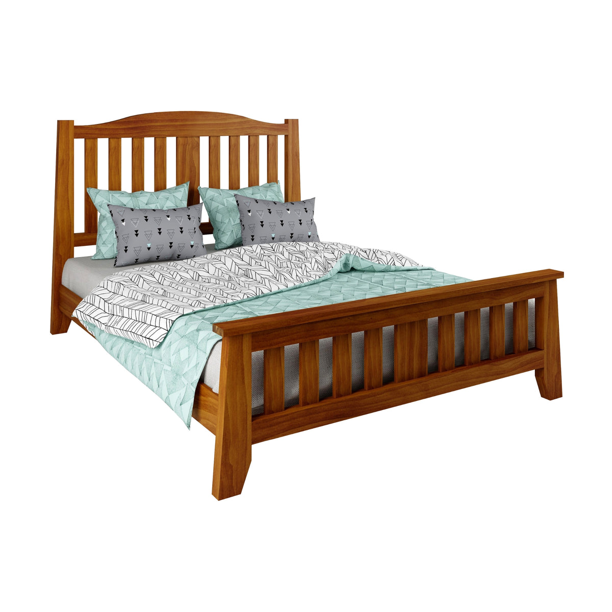 Pine Valley King Bed Frame Solid Pine Blackwood Oak