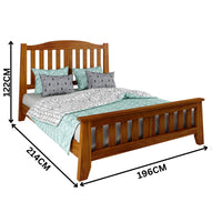 Pine Valley King Bed Frame Solid Pine Blackwood Oak