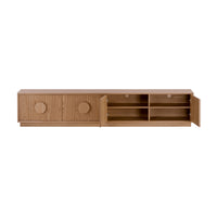 Piper Brighton 230cm 4 Door ETU Entertainment TV Unit Natural