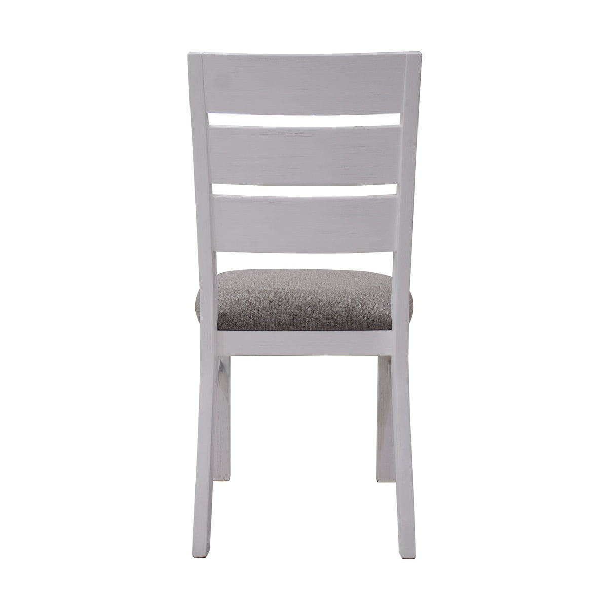 Plumeria 2pc Set Dining Chair Solid Acacia Wood White Brush