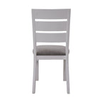 Plumeria 2pc Set Dining Chair Solid Acacia Wood White Brush