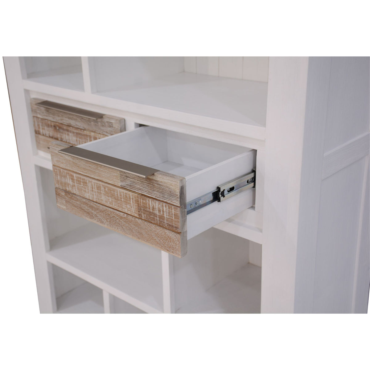Plumeria Bookshelf 200cm Bookcase Display Unit Solid Acacia Timber Wood 