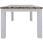 Plumeria Dining Table 190cm Solid Acacia Wood Home Dinner Furniture -White Brush