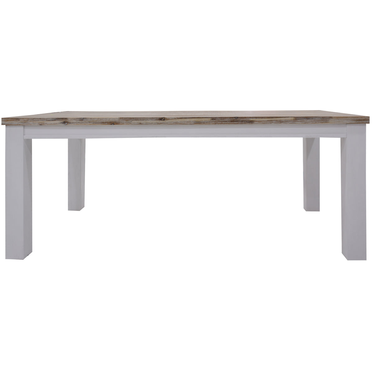 Plumeria Dining Table 190cm Solid Acacia Wood Home Dinner Furniture -White Brush