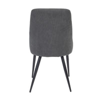 Polska 2pc Set Fabric Dining Chair Grey