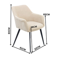 Porto 2pc Set Fabric Dining Chair Beige