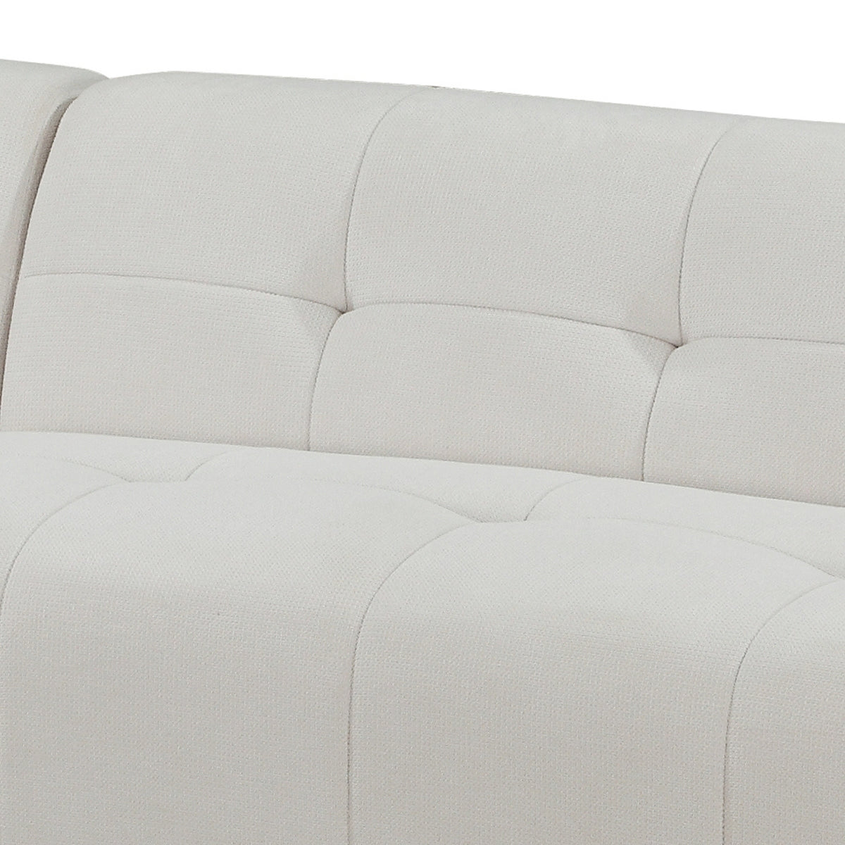 Quinn 4 Seater Upholstered Sofa with Reversible Chaise Beige