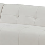 Quinn 4 Seater Upholstered Sofa with Reversible Chaise Beige