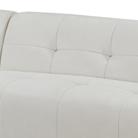 Quinn 4 Seater Upholstered Sofa with Reversible Chaise Beige