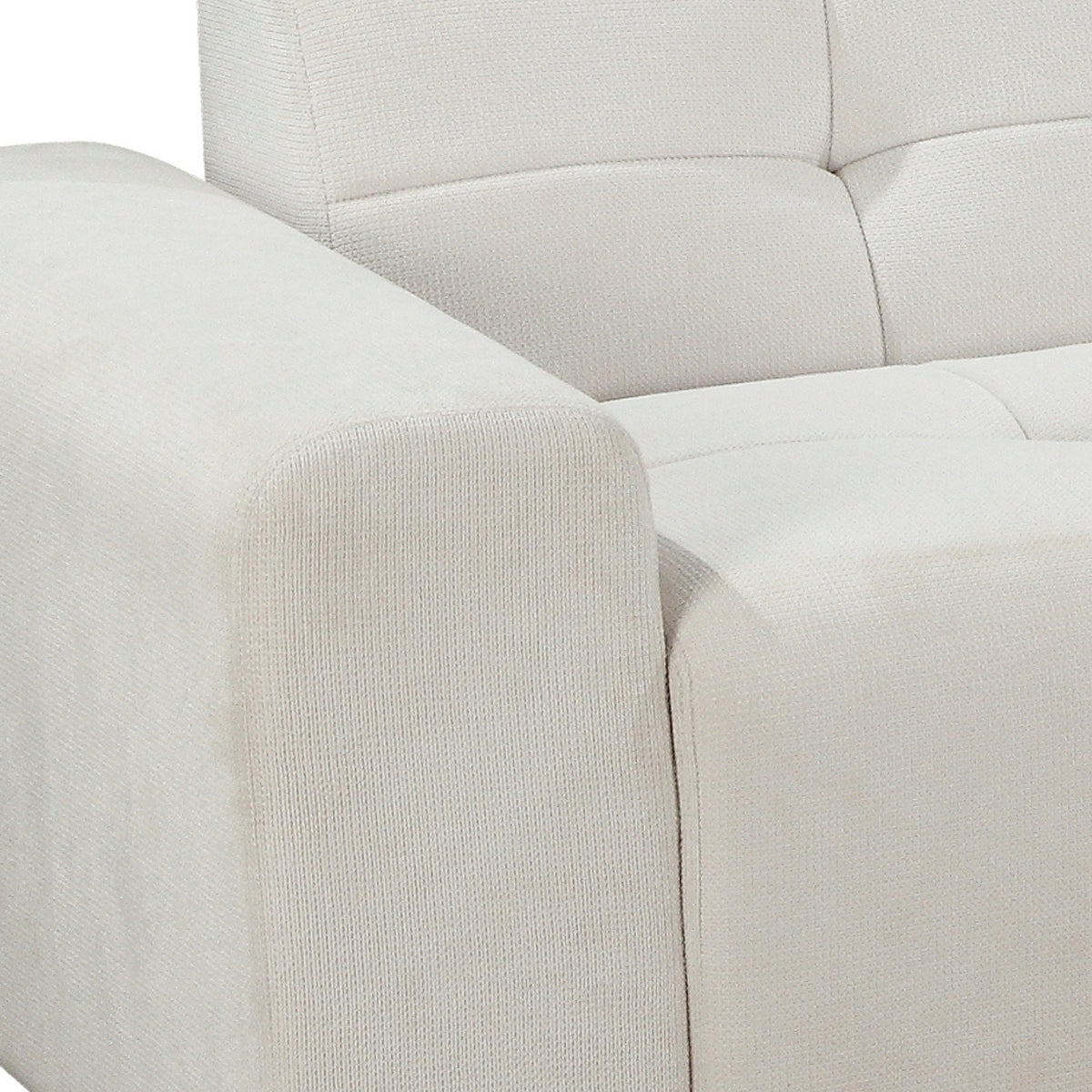Quinn 4 Seater Upholstered Sofa with Reversible Chaise Beige