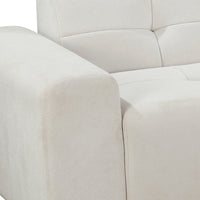 Quinn 4 Seater Upholstered Sofa with Reversible Chaise Beige