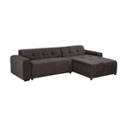 Quinn 4 Seater Upholstered Sofa with Reversible Chaise Black