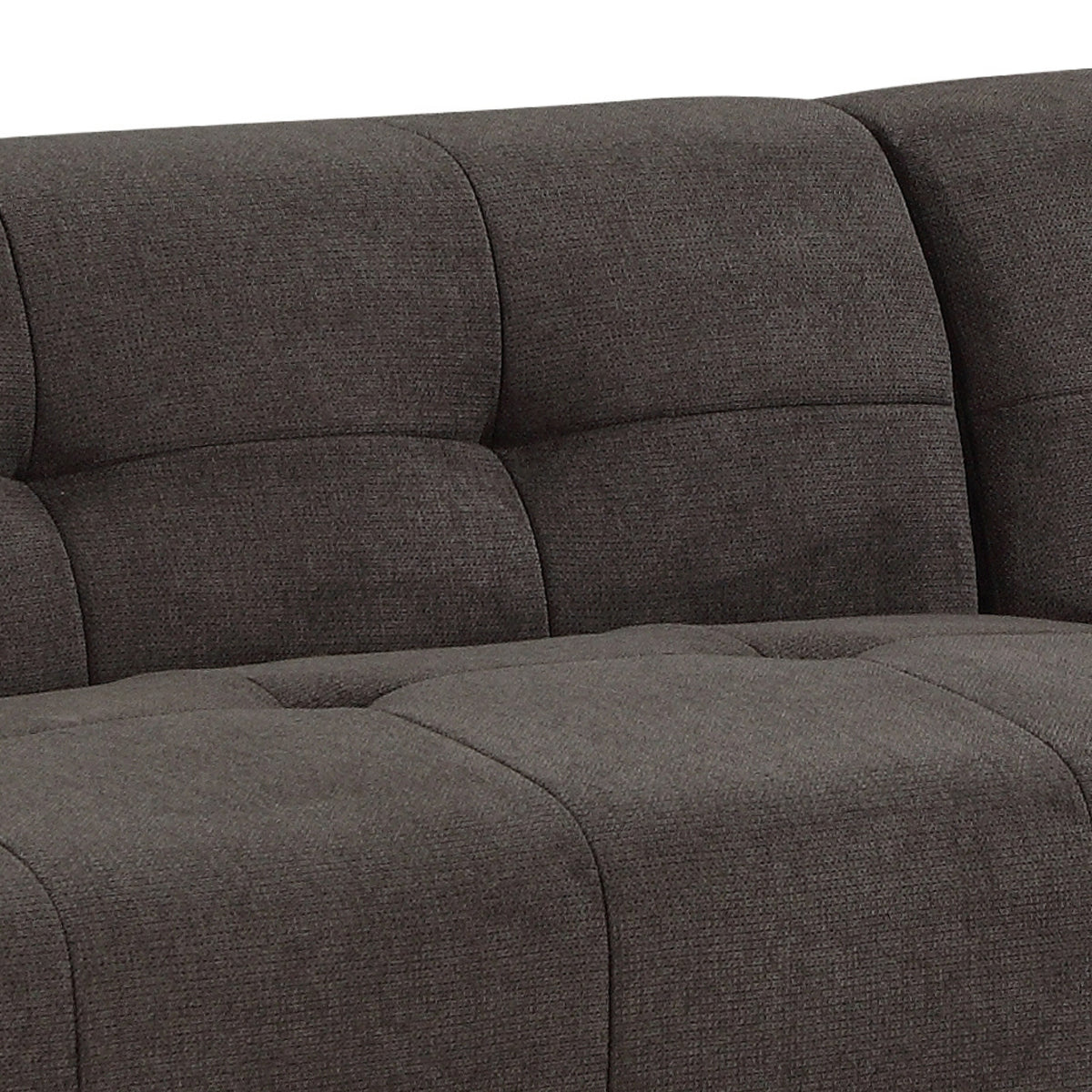 Quinn 4 Seater Upholstered Sofa with Reversible Chaise Black