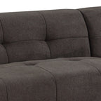 Quinn 4 Seater Upholstered Sofa with Reversible Chaise Black
