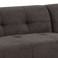 Quinn 4 Seater Upholstered Sofa with Reversible Chaise Black