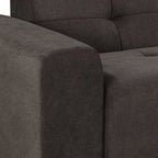 Quinn 4 Seater Upholstered Sofa with Reversible Chaise Black