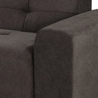 Quinn 4 Seater Upholstered Sofa with Reversible Chaise Black