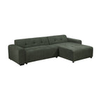 Quinn 4 Seater Upholstered Sofa with Reversible Chaise Green