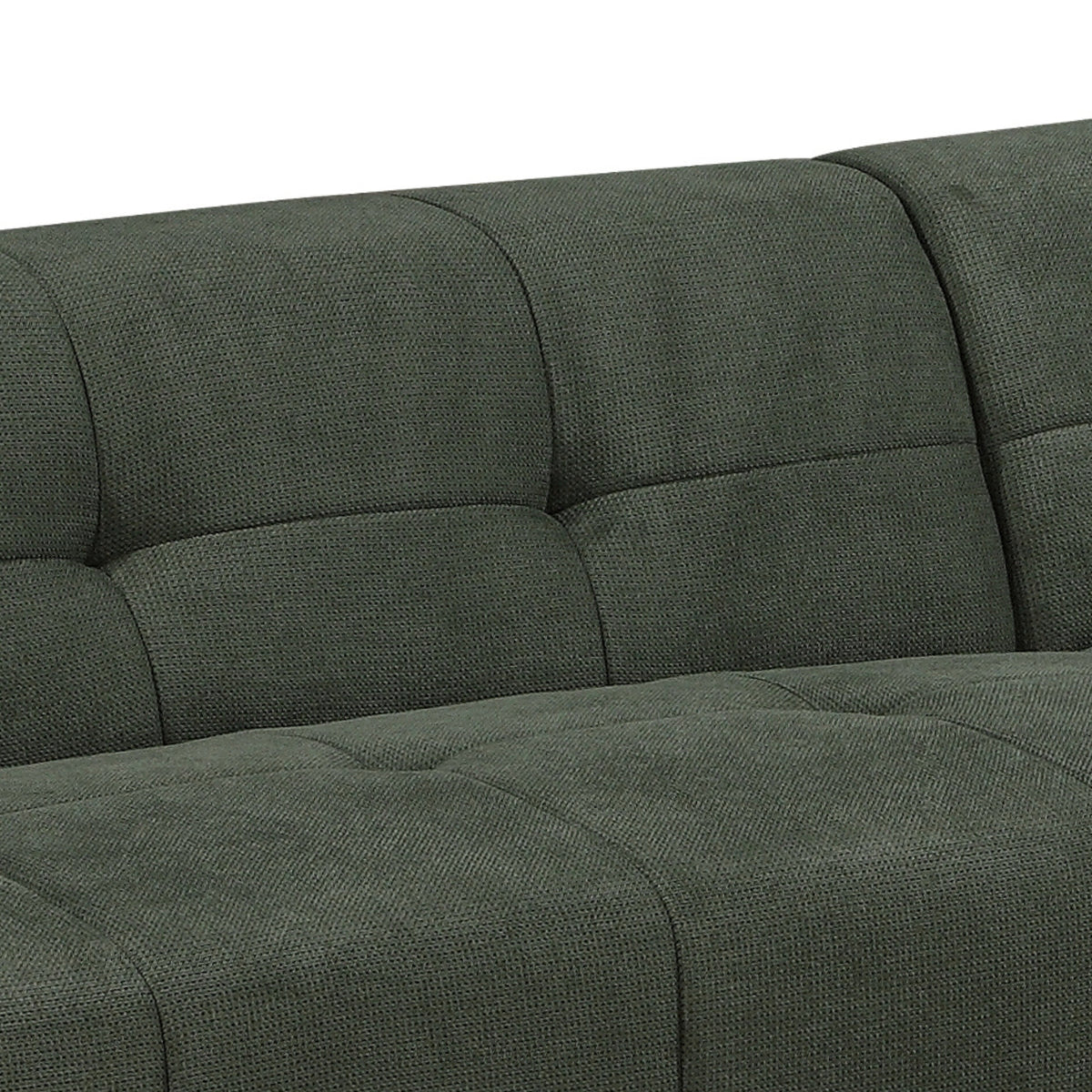 Quinn 4 Seater Upholstered Sofa with Reversible Chaise Green