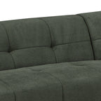 Quinn 4 Seater Upholstered Sofa with Reversible Chaise Green