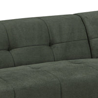 Quinn 4 Seater Upholstered Sofa with Reversible Chaise Green