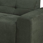 Quinn 4 Seater Upholstered Sofa with Reversible Chaise Green