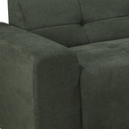 Quinn 4 Seater Upholstered Sofa with Reversible Chaise Green